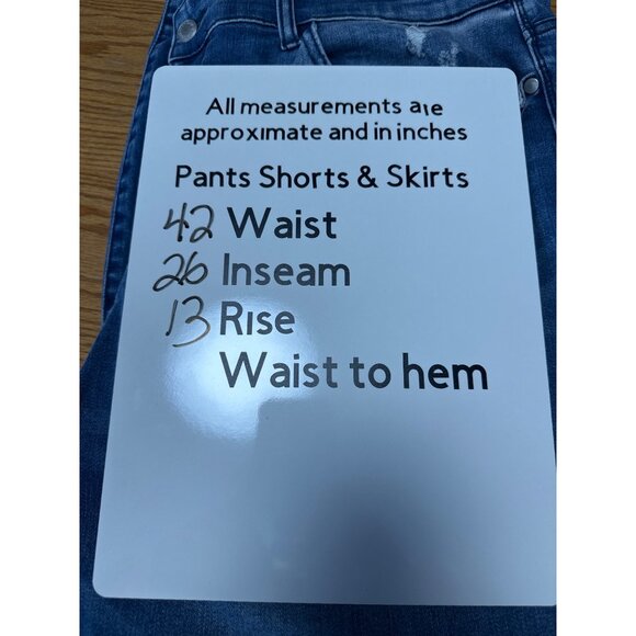 Judy Blue Distressed Cropped Skinny Jeans W/ Frayed Hem & Ripped Details Sz 22W - Picture 15 of 15